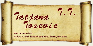 Tatjana Tošević vizit kartica